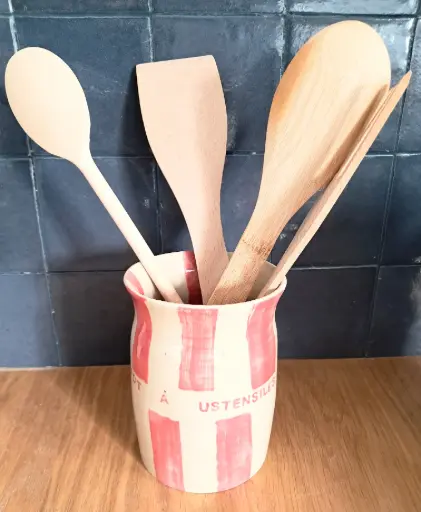 Pot à ustensiles rouge