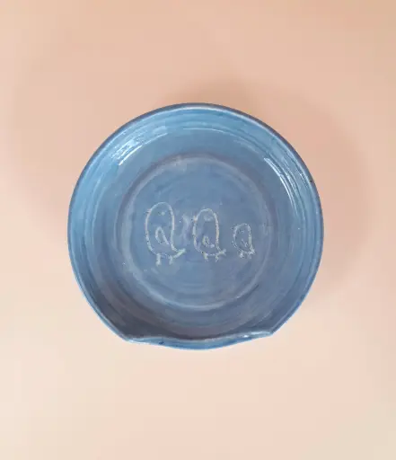 Repose-cuillère bleu Famille oiseaux